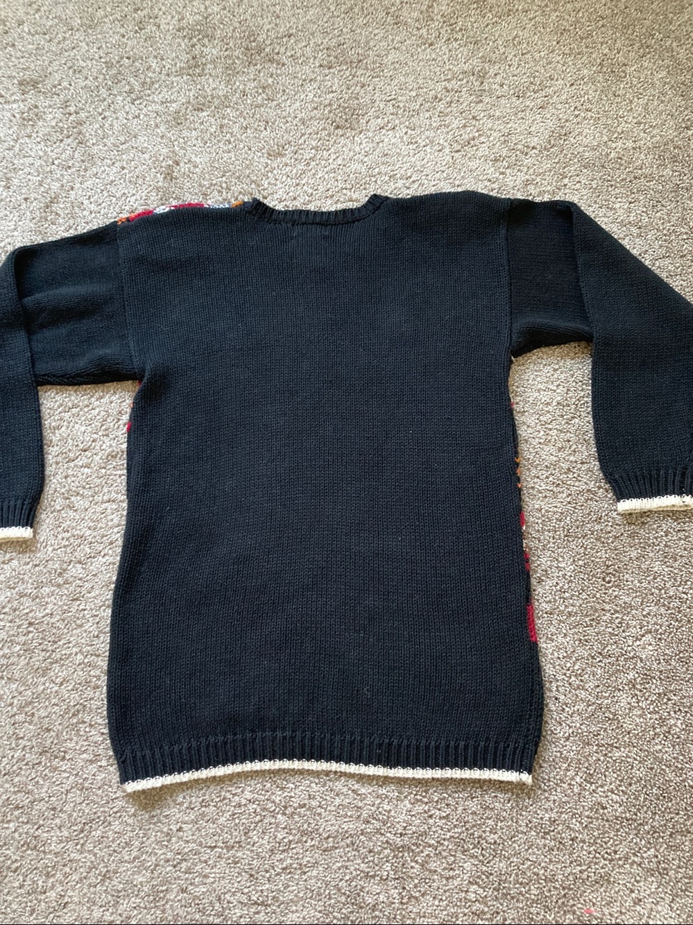 Vintage 90s Farm Animal Pumpkin Chicken Autumn Fall Harvest Sweater Ashley sz S - Picture 8 of 12